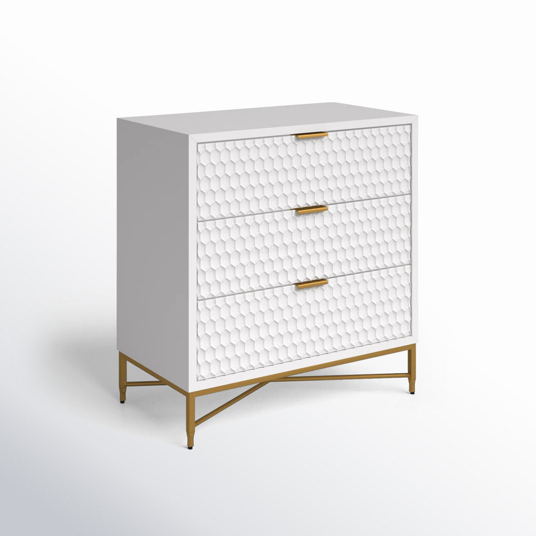 Capra 3 Drawer 32" W Chest AllModern Color: White