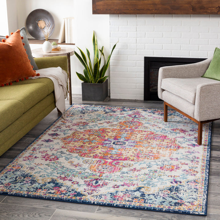 Hillsby Oriental Blue/Orange Area Rug Mistana™ Rug Size: Rectangle 9' x 12'6"