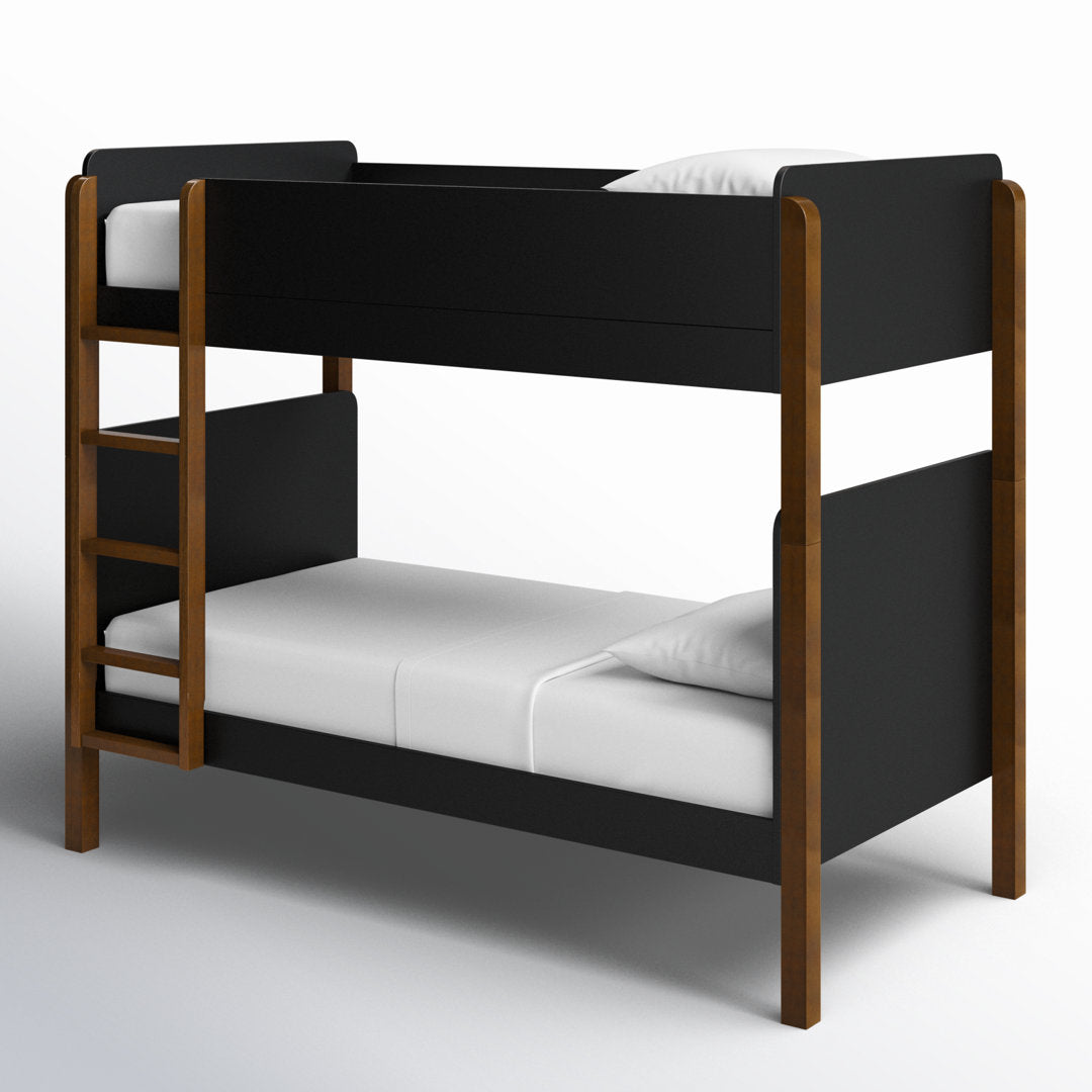 TipToe Twin Bunk Bed babyletto Color: Black/Natural Walnut