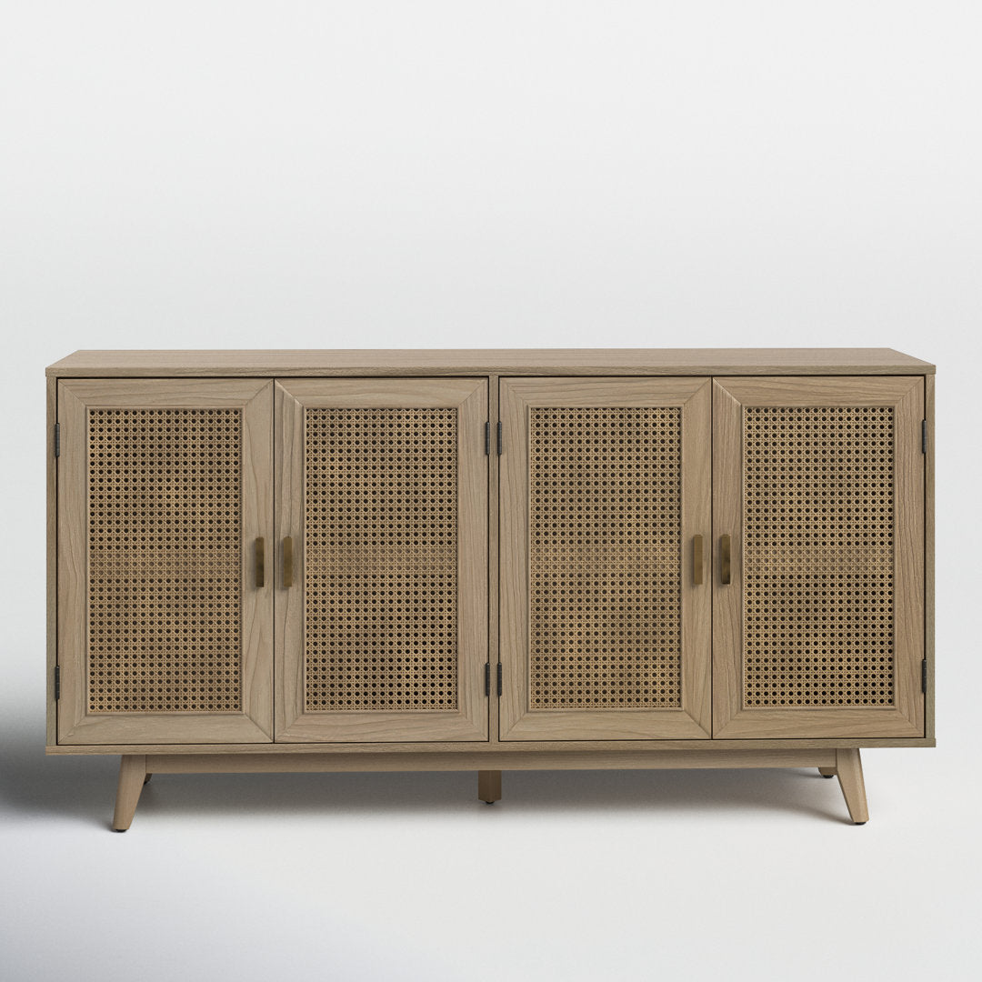 Emily 56.8''Rattan TV Stand With Storage Kelly Clarkson Home Color: Acorn