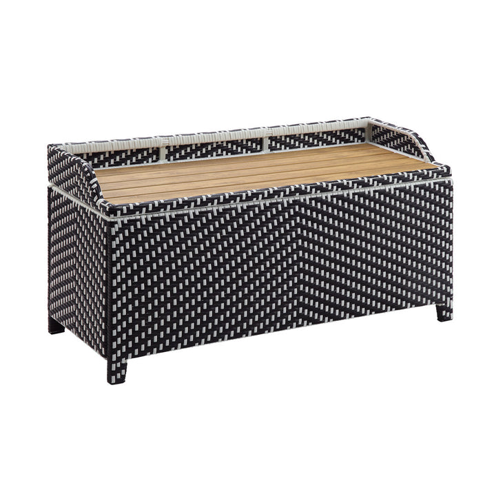 Angelah Tides Wicker Storage Bench Lark Manor™ Color: Black