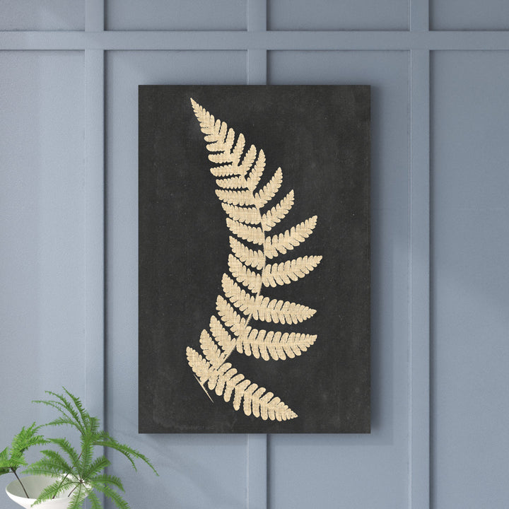 Linen Fern IV - Wrapped Canvas Print on Canvas Kelly Clarkson Home Size: 20" H x 16" W x 1" D