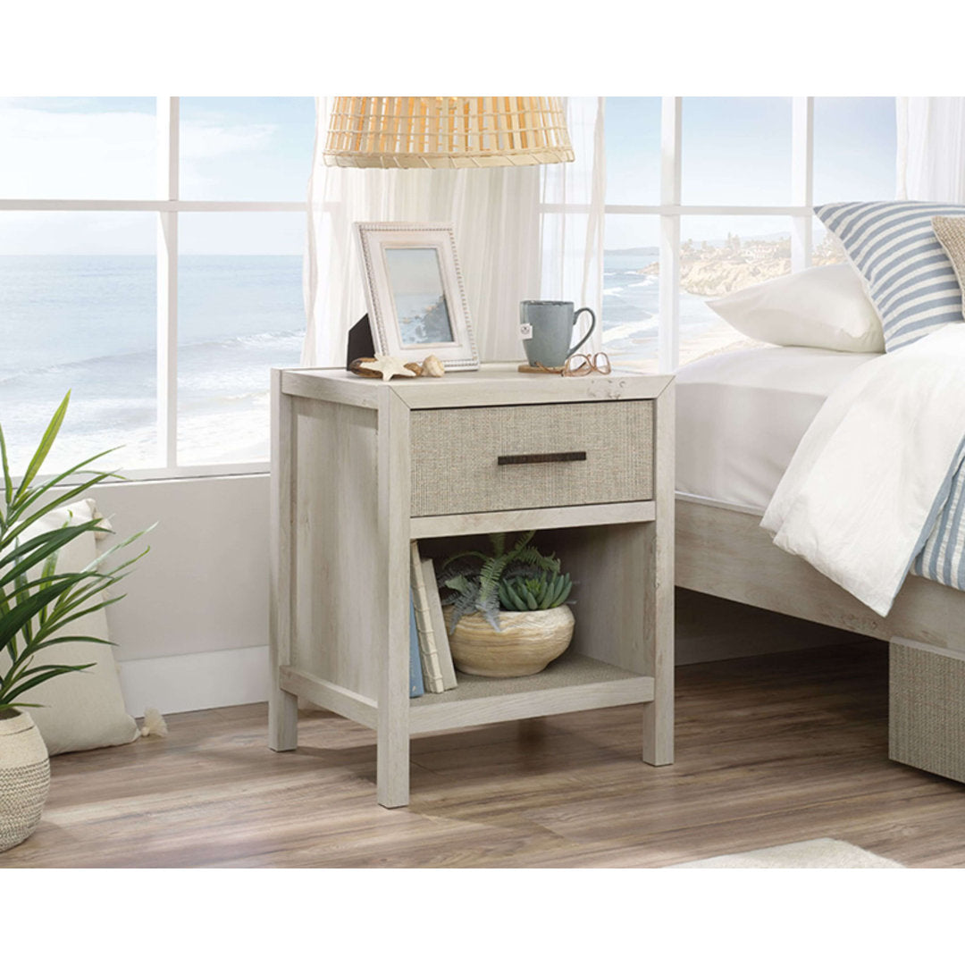 Tisdall 1 - Drawer Nightstand in Chalked Chestnut Rosecliff Heights Color: Chalked Chestnut