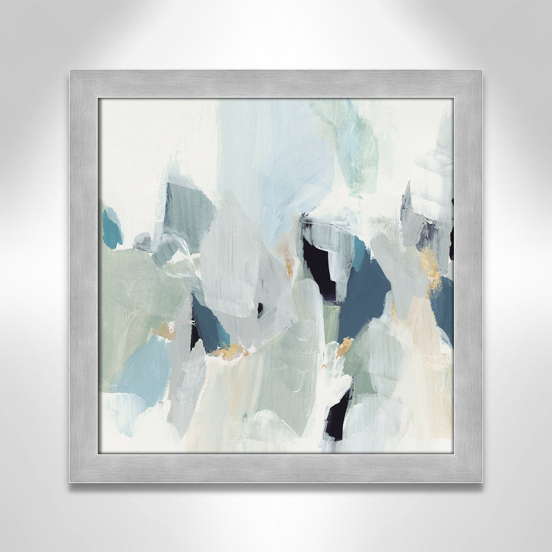 Little Talks II by Isabelle Z - Picture Frame Print on Canvas Casa Fine Arts Size: 18" H x 18" W x 0.75" D Format: Matte Silver Picture Framed Paper