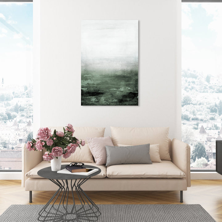Abstract Sail to the Moon Hunter Green - Painting Print Trent Austin Design® Size: 45" H x 30" W Format: Wrapped Canvas