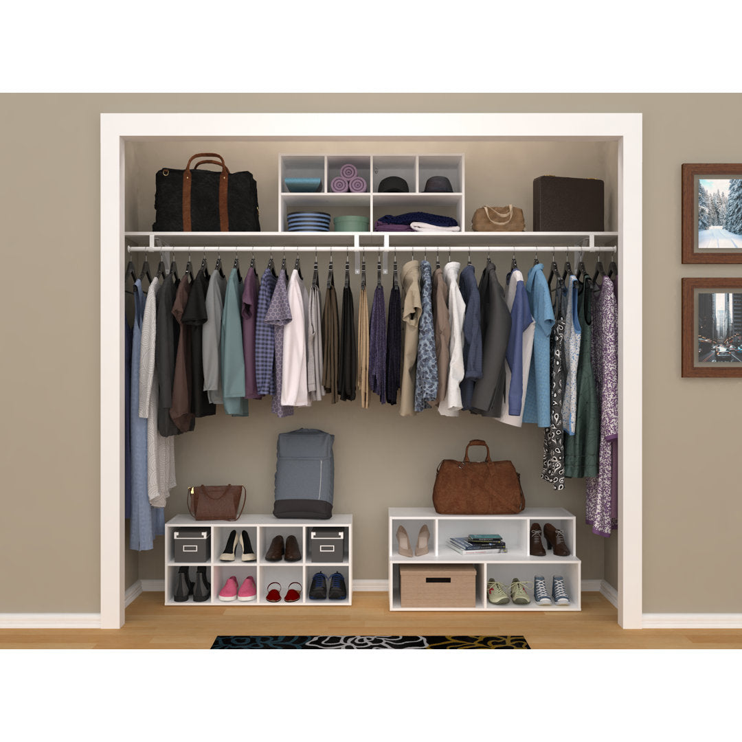 10 Pair Stackable Shoe Rack ClosetMaid Finish: White