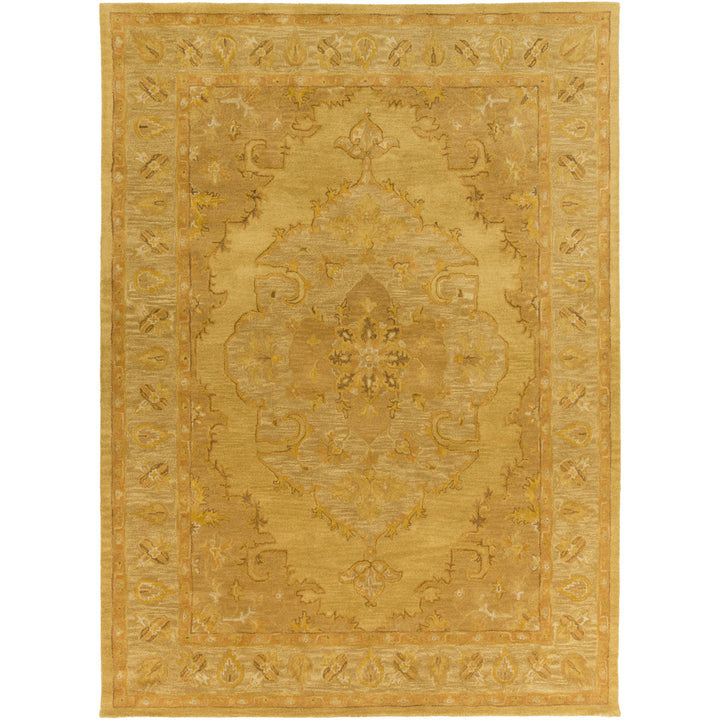 Eaddy Oriental Hand-Tufted Wool Bright Gold/Butter Area Rug Charlton Home® Rug Size: Rectangle 5' x 8'