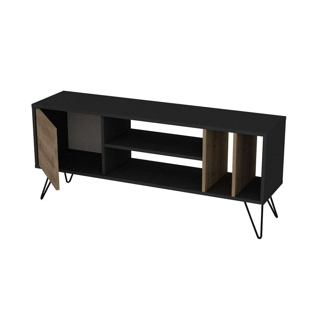 Umaima TV Stand for TVs up to 65" Wrought Studio™ Color: Walnut/Black