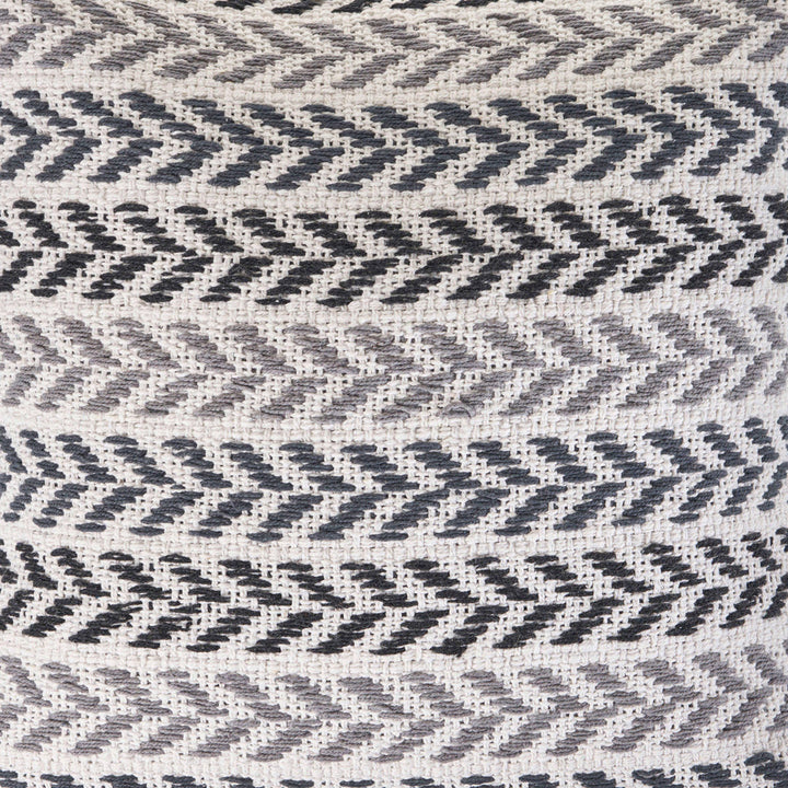 Hand-Woven Chevron Cotton Throw Pillow Rajani Home Color: Gray/Black