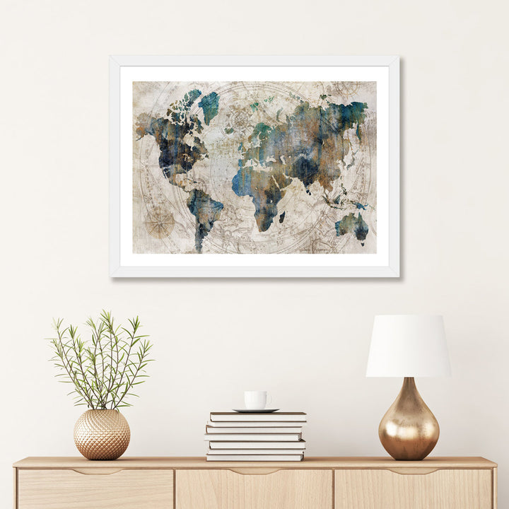 Celestial Map by Isabelle Z - Painting Print The Twillery Co.® Size: 24" H x 32" W x 1" D Format: White Framed Paper