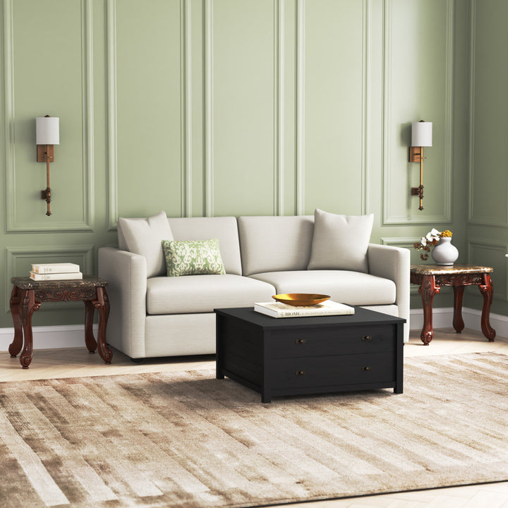 Samons Coffee Table with Storage Andover Mills™ Table Top Color: Raven Oak, Table Base Color: Raven Oak