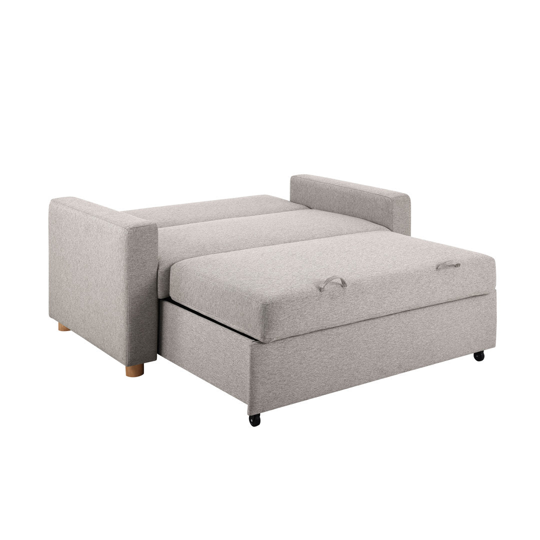 Serta Trinity Full Size Convertible Sleeper Sofa Serta Fabric: Light Gray Woven