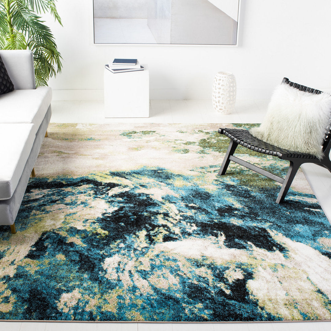 Dowlen Performance Abstract Rug 17 Stories Rug Size: Rectangle 6'7" x 9'
