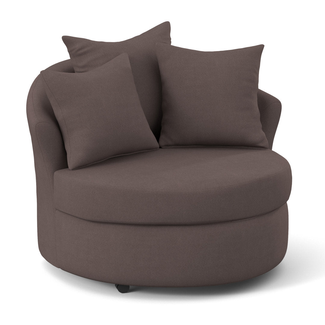 Alsup Barrel Chair Andover Mills™ Fabric: Bulldozer Pewter