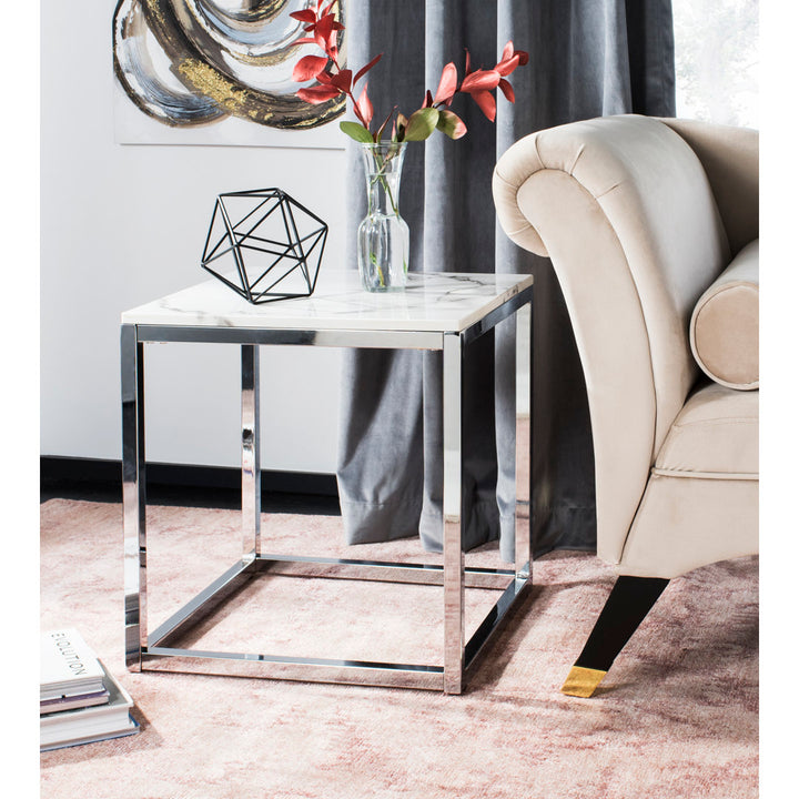 Winnie Frame End Table Mercer41 Table Base Color: Chrome