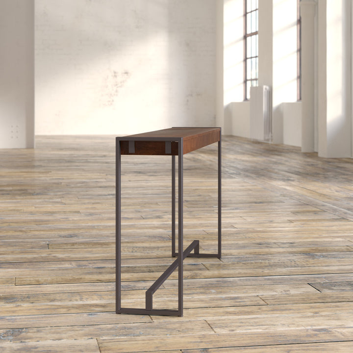 Danille Console Table Williston Forge Color: Dark Tobacco / Gunmetal