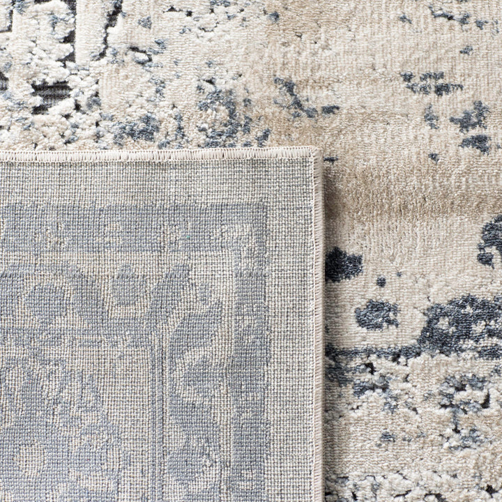 Arkeen Oriental Dark Blue/Beige Area Rug Lark Manor™ Rug Size: Square 5'