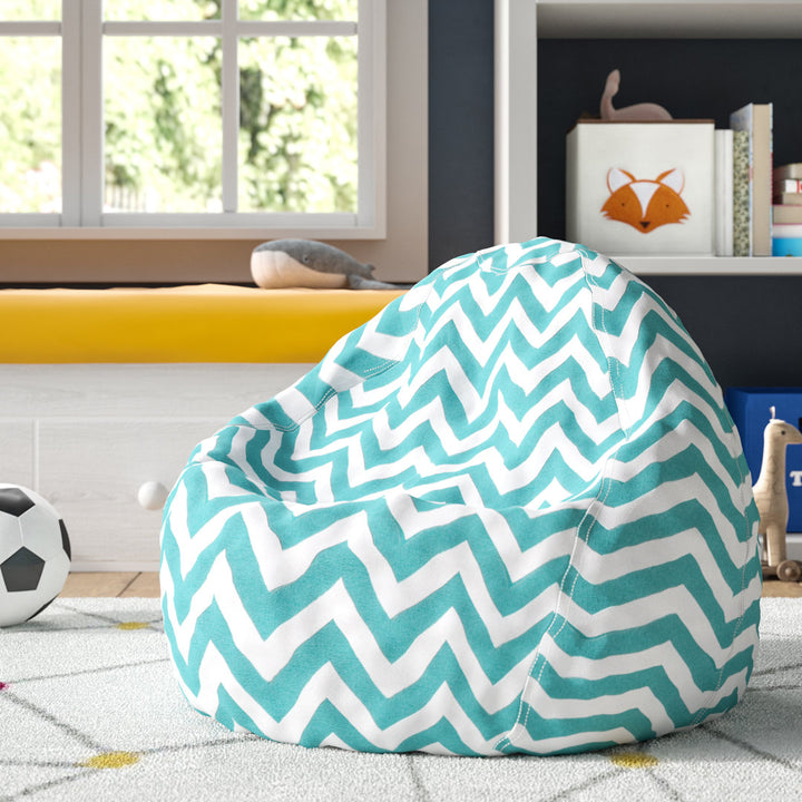 Velvet Bean Bag Chair & Lounger Ebern Designs Upholstery Color: Orange Size: 23" H x 35" W x 35" D