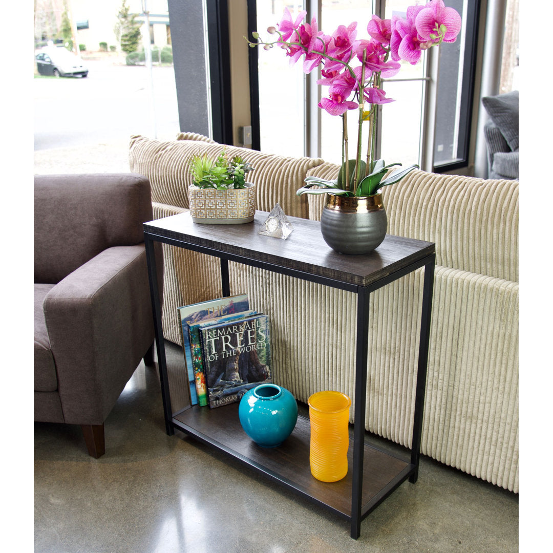 Anayanci 32" Console Table Wade Logan® Table Top Color: Brushed Brown
