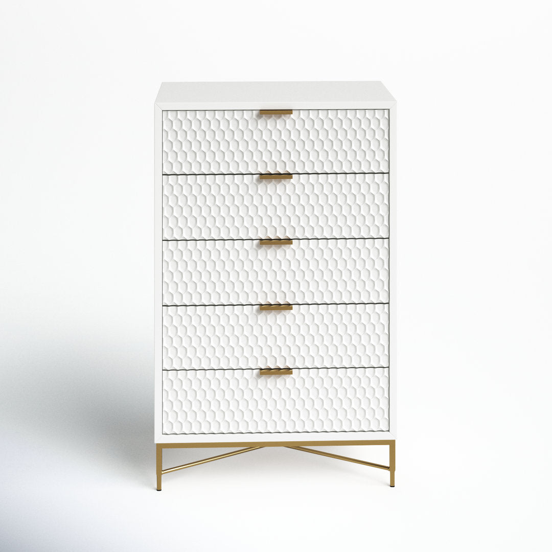 Capra 5 Drawer 30'' W Chest AllModern Color: White