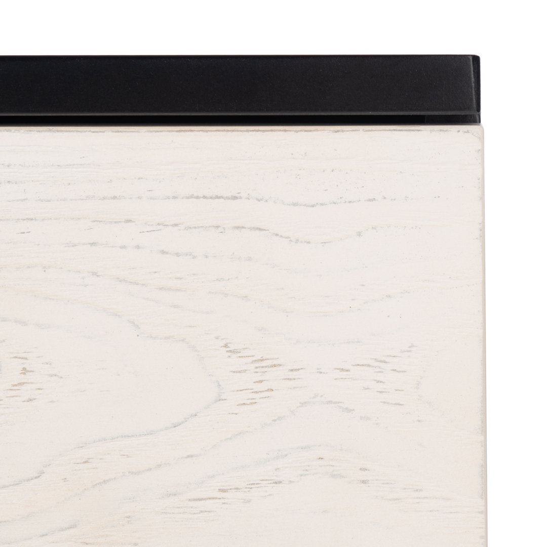 Linaris 2 - Drawer Nightstand Ivy Bronx Color: Black/White Washed