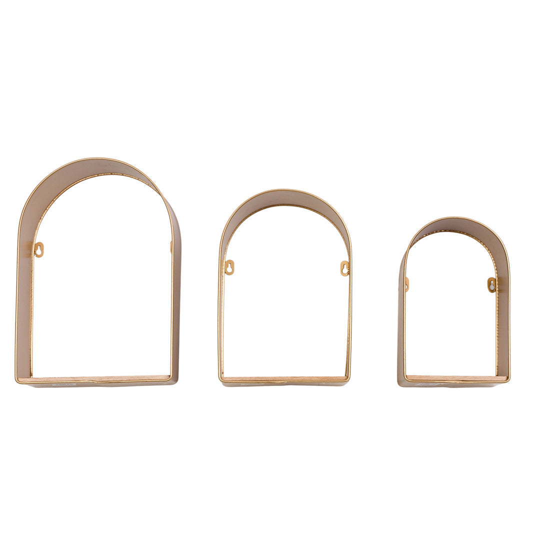 Aurelia Arch Metal Modern Wall Shelf Set Everly Quinn