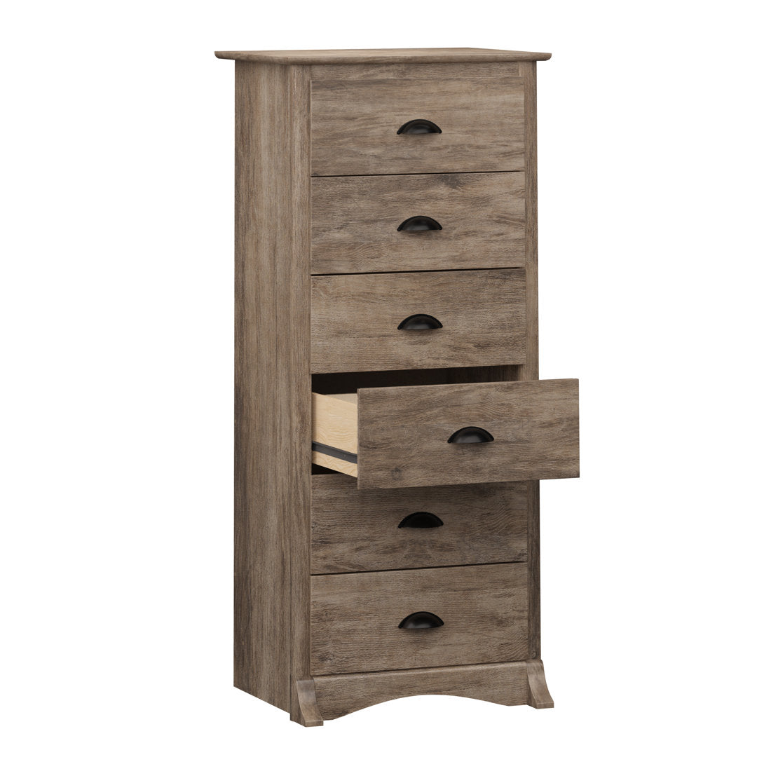 Sonoma Tall 6 Drawer 23.25" W  Lingerie Chest Lark Manor™ Color: Drifted Gray