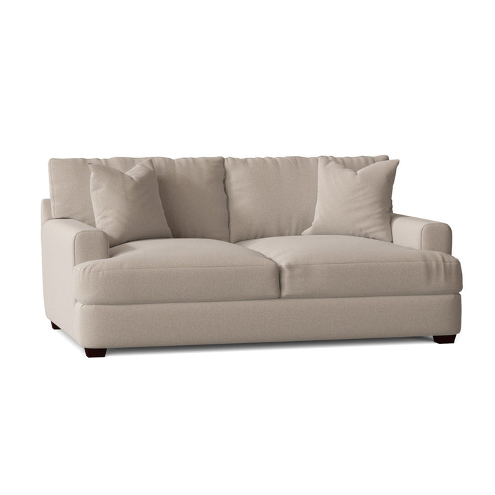 Emilio 65" Recessed Arm Loveseat With Reversible Cushions Wayfair Custom Upholstery™ Fabric: Reese Oatmeal Performance Chenille
