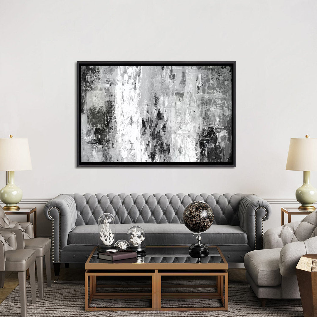 Black And White Abstract IV by PI Studio - Wrapped Canvas Print The Twillery Co.® Size: 40" H x 60" W x 1.5" D Format: Distressed Black Framed