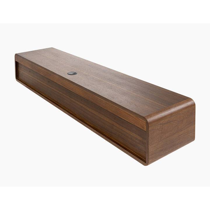 Randalstown Floating TV Stand, Entertainment Center with 4 Drawers, Solid Wood, Fully-Assembled Hokku Designs Color: Dark Brown/White Overall Entertainment Center Width - Side to Side: 78.74''