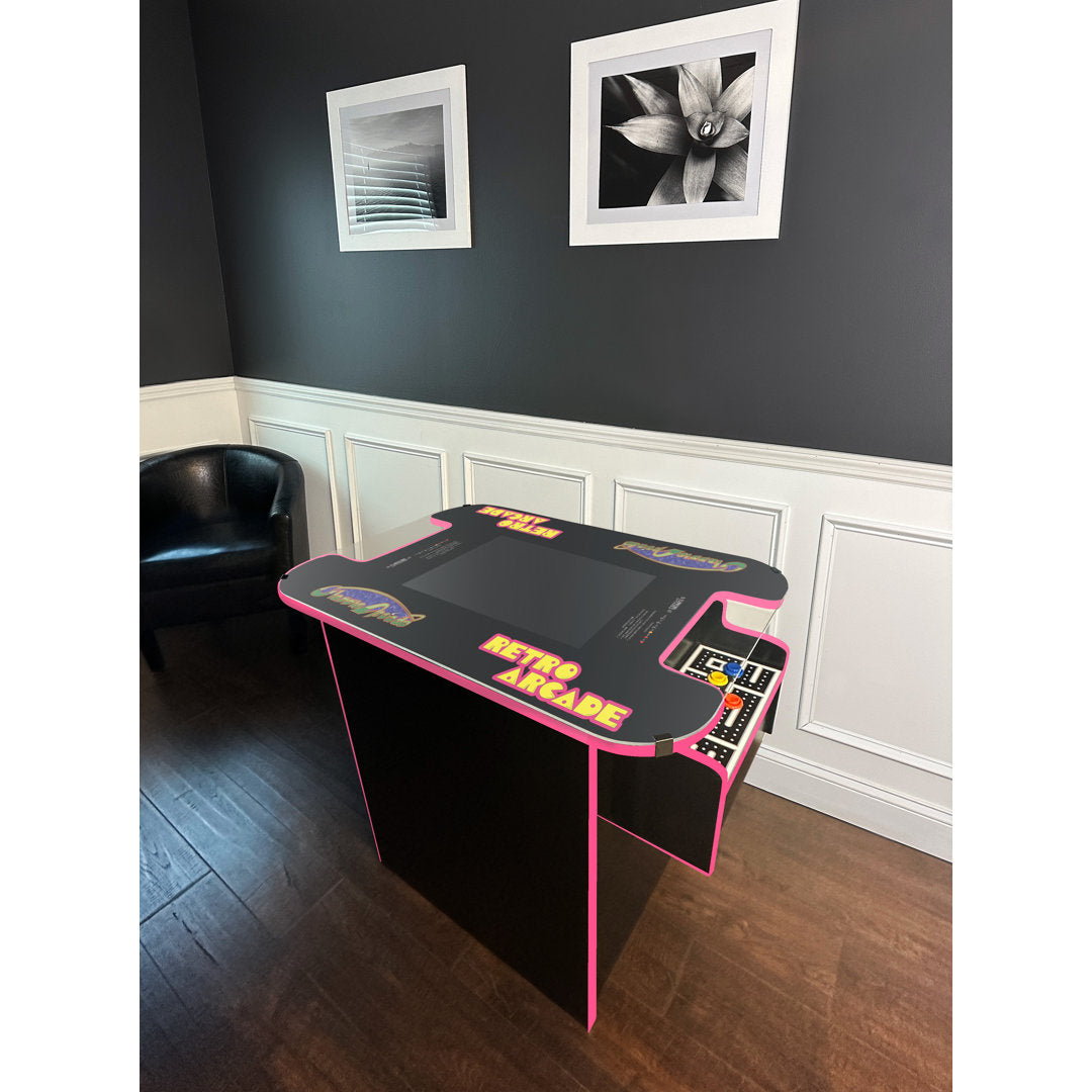 Cocktail Arcade Machine with 19" Monitor and 60 Retro Games - Fully Assembled - 5 Year Warranty Suncoast Arcade Color: Pink