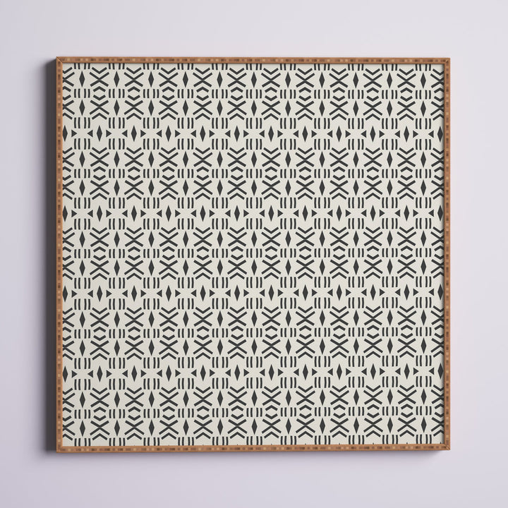 Geo Mudcloth by Holli Zollinger - Picture Frame Graphic Art Print on Wood Dakota Fields Size: 30" H x 30" W x 1" D
