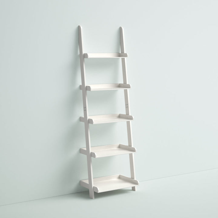 Ricardo 70" H x 21.63" W Ladder Bookcase Zipcode Design™ Color: White