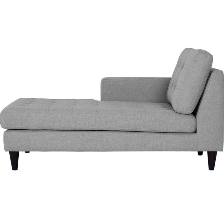 Modway Carson Carrington Humlebaek Right-Arm Upholstered Fabric Chaise Modway Upholstery Color: Light Gray Velvet Orientation: Left Hand Facing