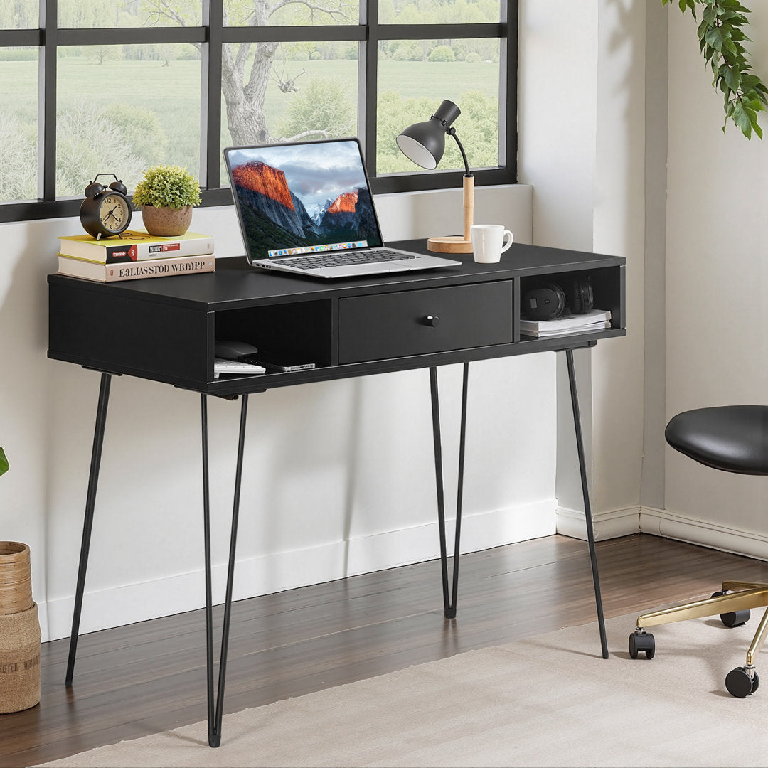 Kempst Home Office Computer Writing Desk Trent Austin Design® Color: Black