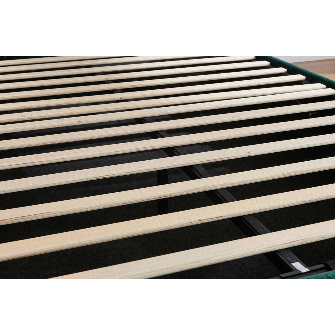 Daizia Lift Up Storage Platform Bed with Wingback Headboard Latitude Run® Color: Green Size: King