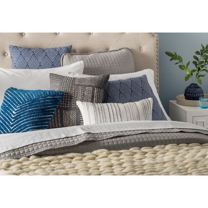 Square Cotton Pillow Cover & Insert Pillow Perfect Color: Dark Melange/Gray