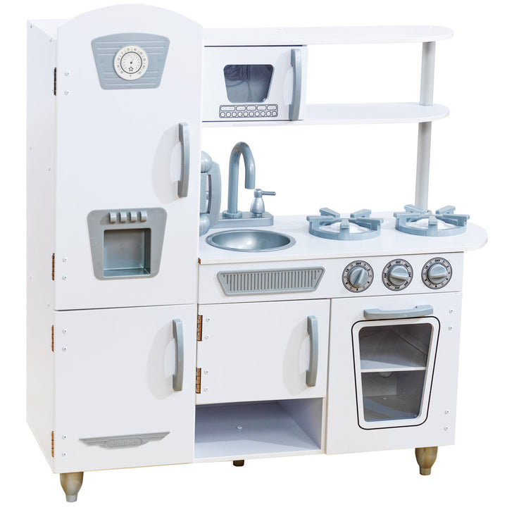 Vintage Wooden Play Kitchen with Ice Maker and Play Phone KidKraft Color: White