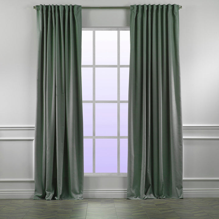 Extra wide x Extra Long Custom Made Decorative Single Panel Lilijan Home & Curtain Curtain Color: Leaf Green Size per Panel: 100" W x 204" L
