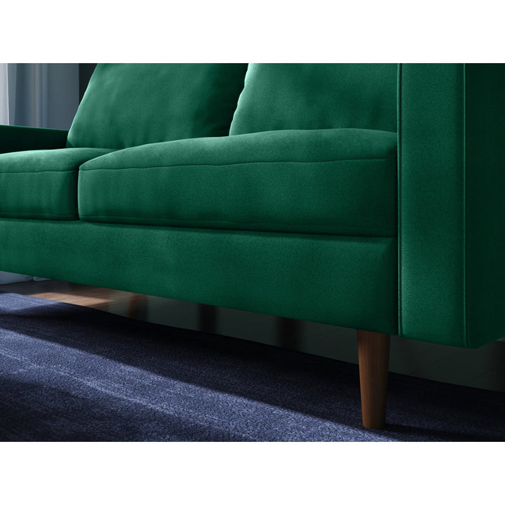 Markham 70" Velvet Square Arm Sofa Willa Arlo™ Interiors Fabric: Green Polyester