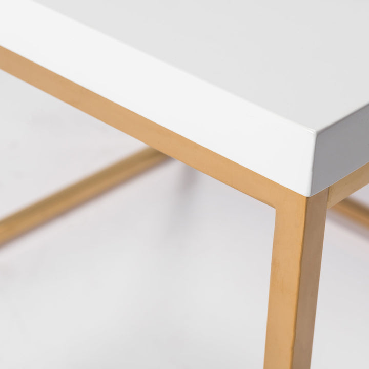Adilson Coffee Table Wade Logan® Color: White/Gold