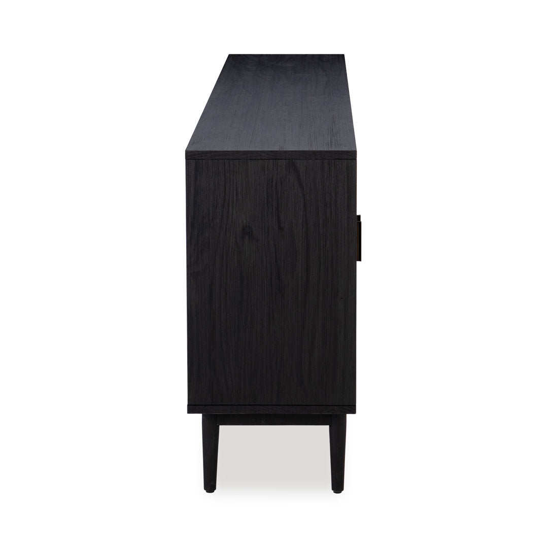 Genie Solid Wood 4 - Door Sideboard Joss & Main Color: Black