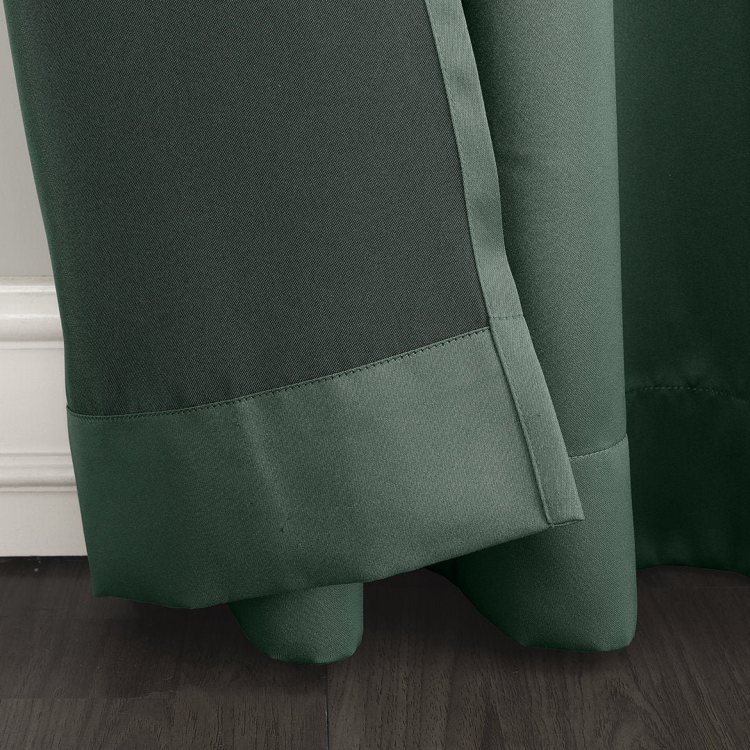 Wayfair Basics Room Darkening Grommet Curtain Panel Wayfair Basics® Curtain Color: Everglade Size per Panel: 54" W x 84" L