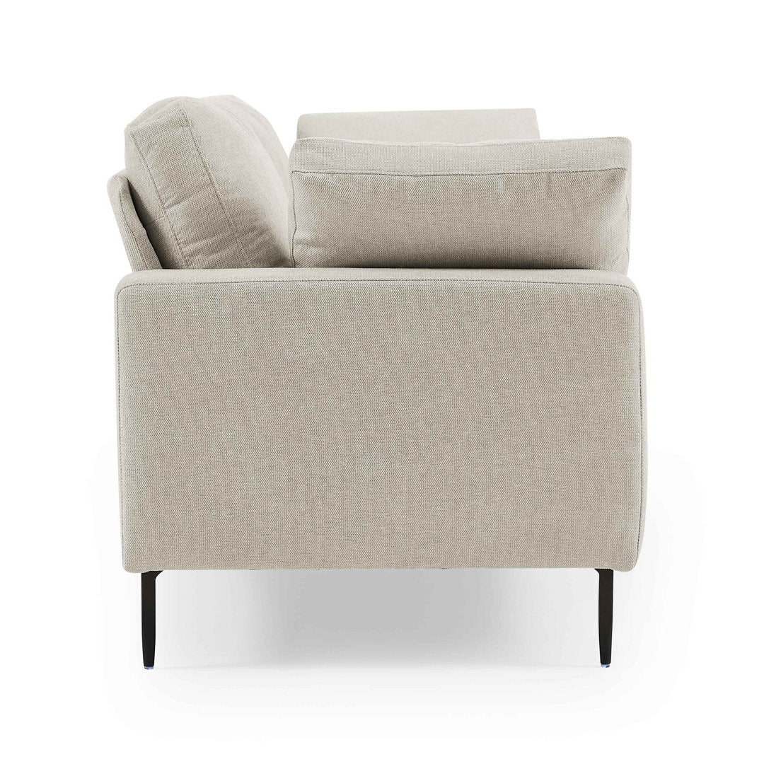 Jeses MINIMORE Modern Style Etta 84.3" Mid-Century Modern Design Sofa Corrigan Studio® Fabric: Off White Linen Blend
