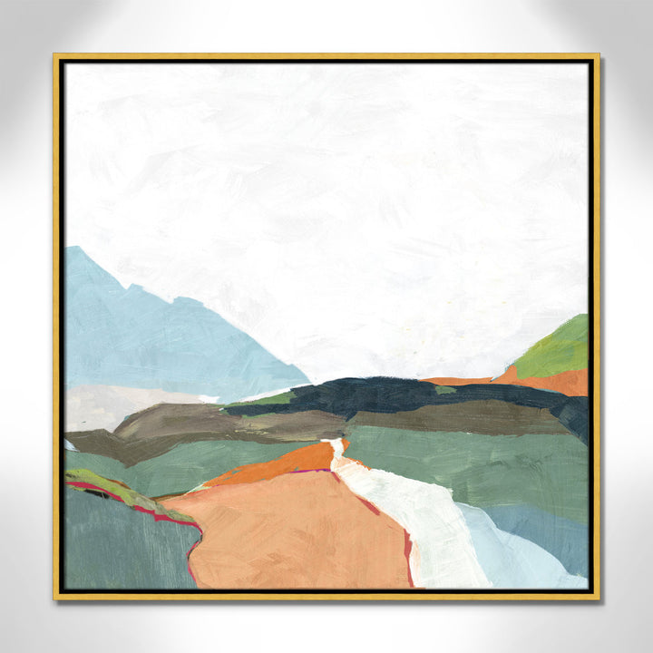 April Morning - Floater Frame Painting on Canvas Joss & Main Size: 31.5" H x 31.5" W x 2" D Format: Gold
