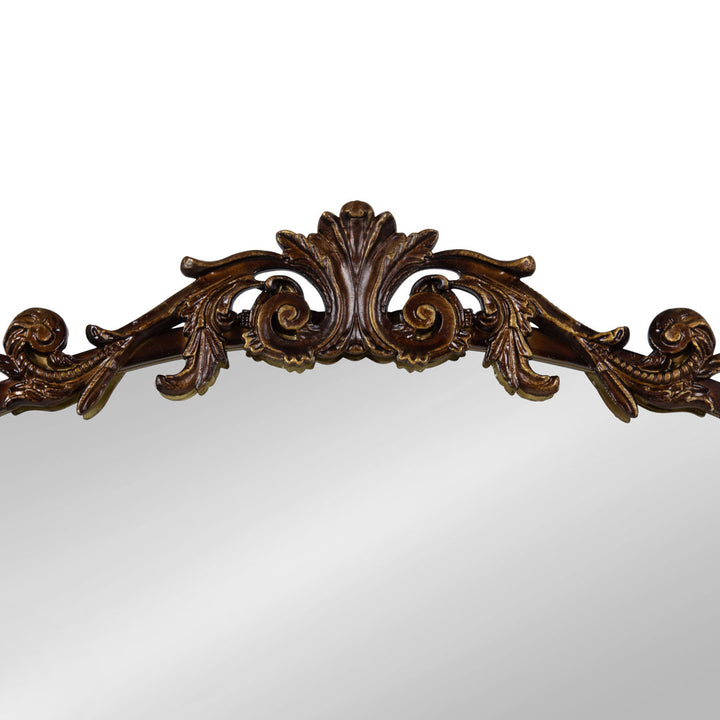 Anglo Arendahl Traditional Accent Mirror Fleur De Lis Living Size: 36" x 24" Finish: Bronze