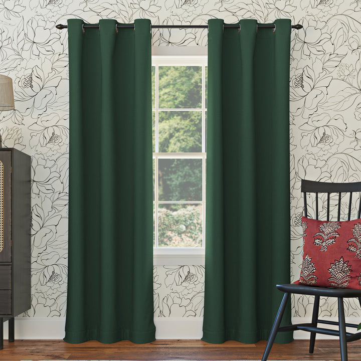 Wayfair Basics Blackout Grommet Curtain Panel Wayfair Basics® Curtain Color: Evergreen Size per Panel: 54" W x 95" L