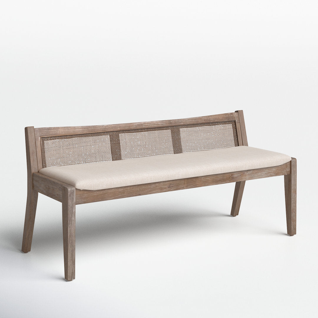 Donner Cane Back Cushioned Bench Joss & Main