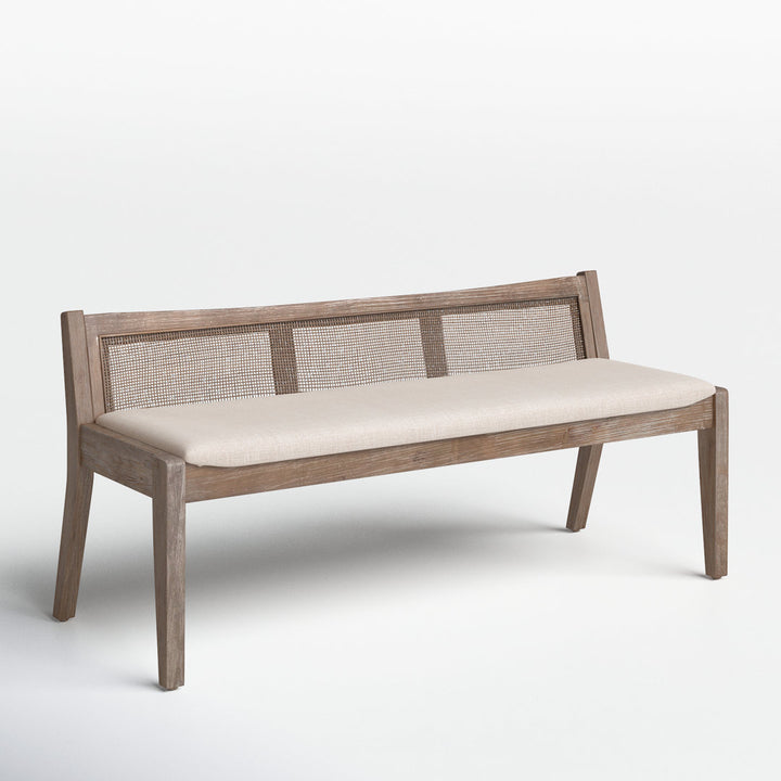 Donner Cane Back Cushioned Bench Joss & Main