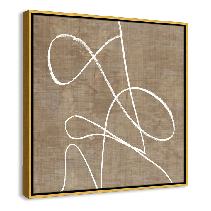 Swooping Lines - Floater Frame Painting on Canvas Joss & Main Size: 25.5" H x 25.5" W x 2" D Format: Gold